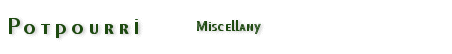 Miscellany